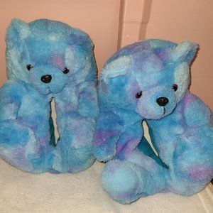 Galaxy Teddy Bear Slippers